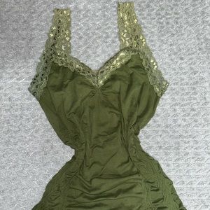 green cami top